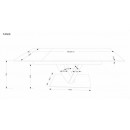 Стол обеденный HALMAR FANIS натуральный/черный 160-220/90